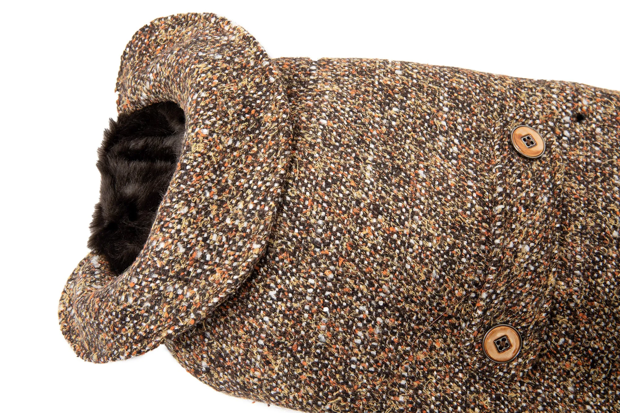 Couture Wool - Dog Coat - Brown Wool Tweed