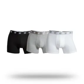 CR7 Men's 3 Pack Trunks Cotton Blend - Multicolor Basics