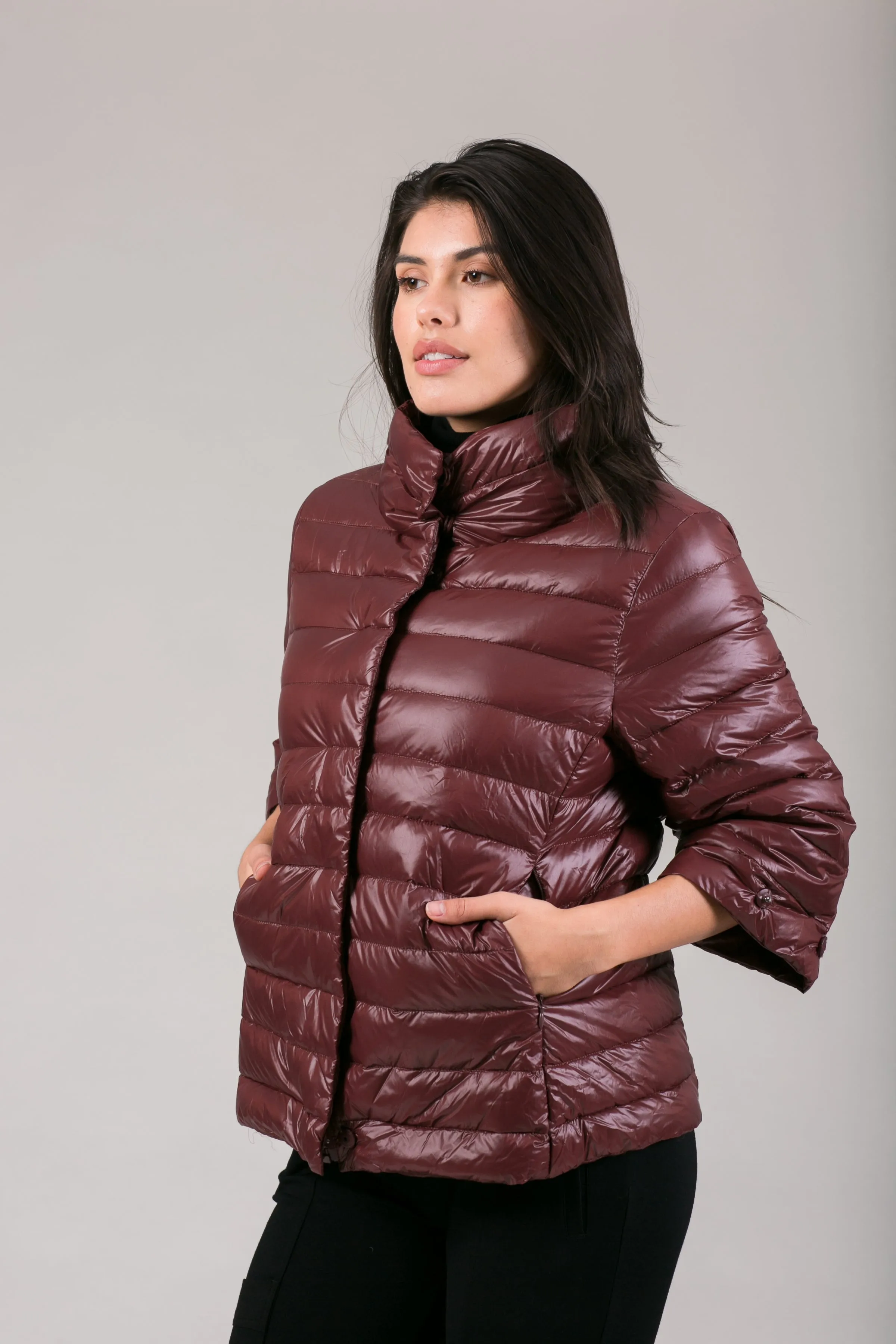 Crop Sleeve Puffer Jacket