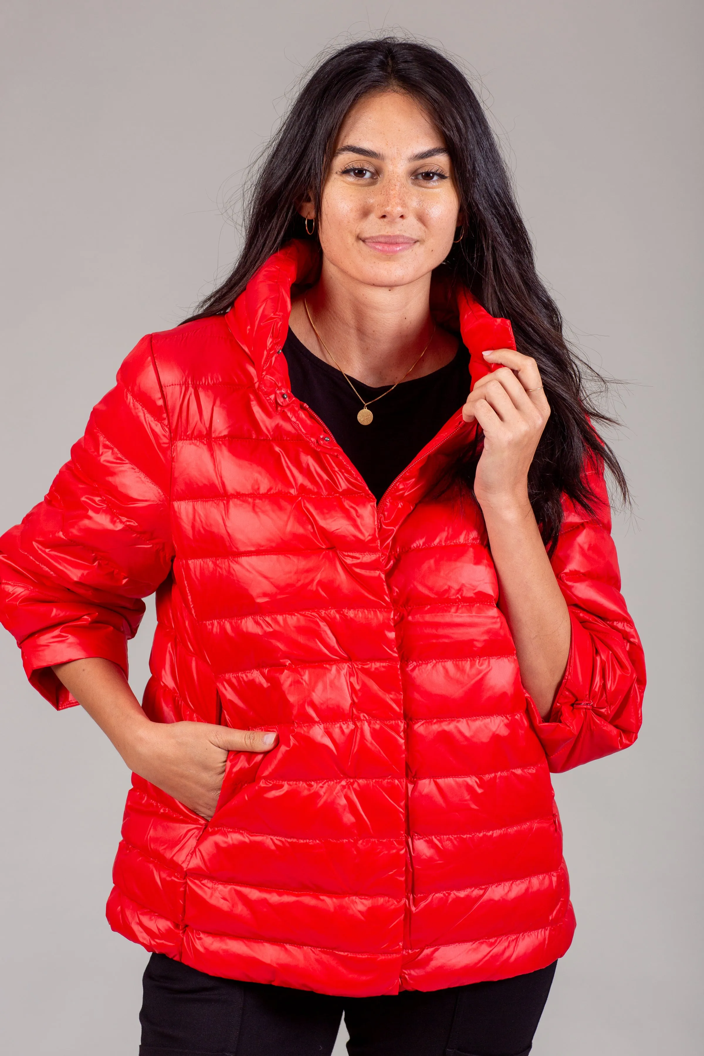 Crop Sleeve Puffer Jacket