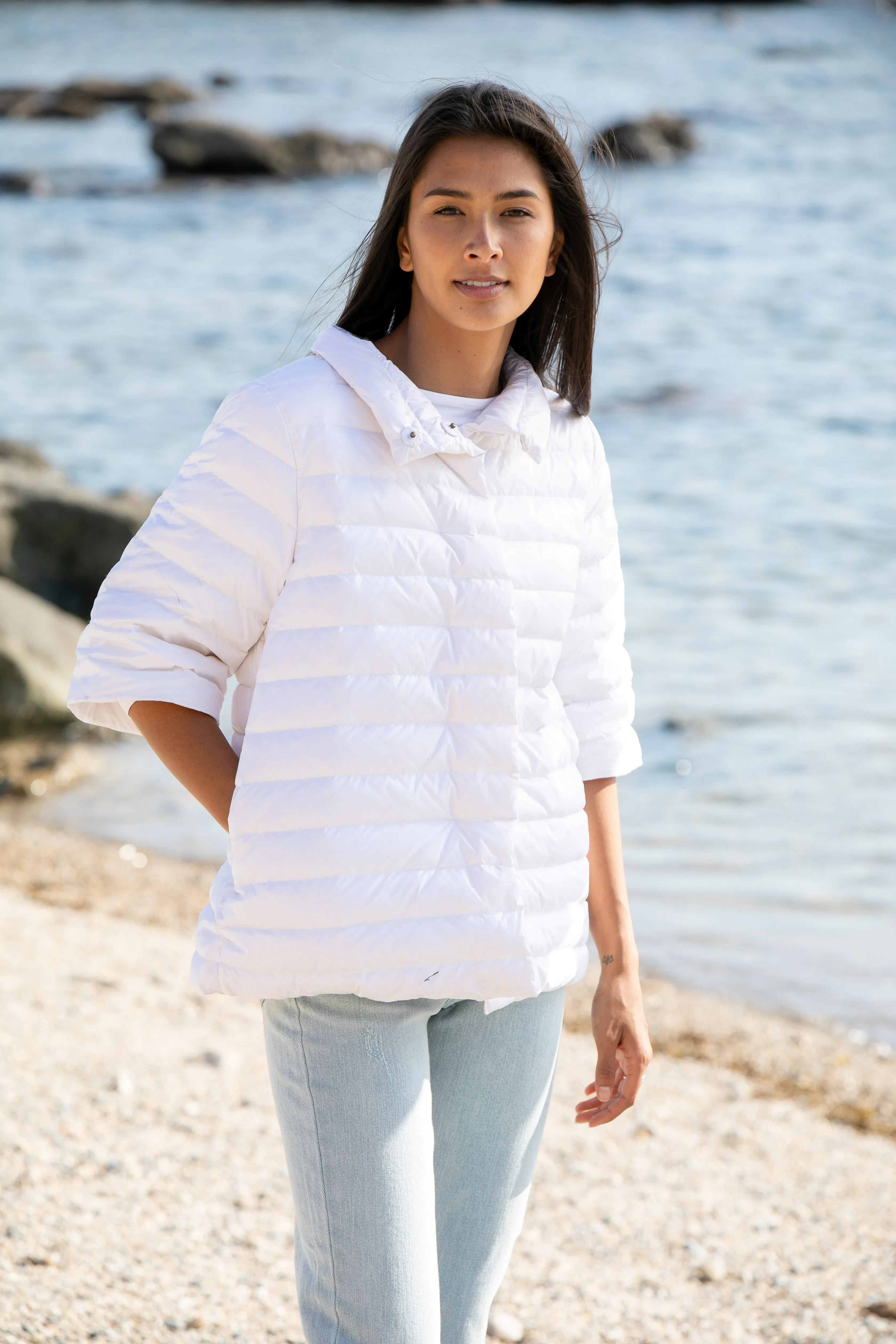 Crop Sleeve Puffer Jacket