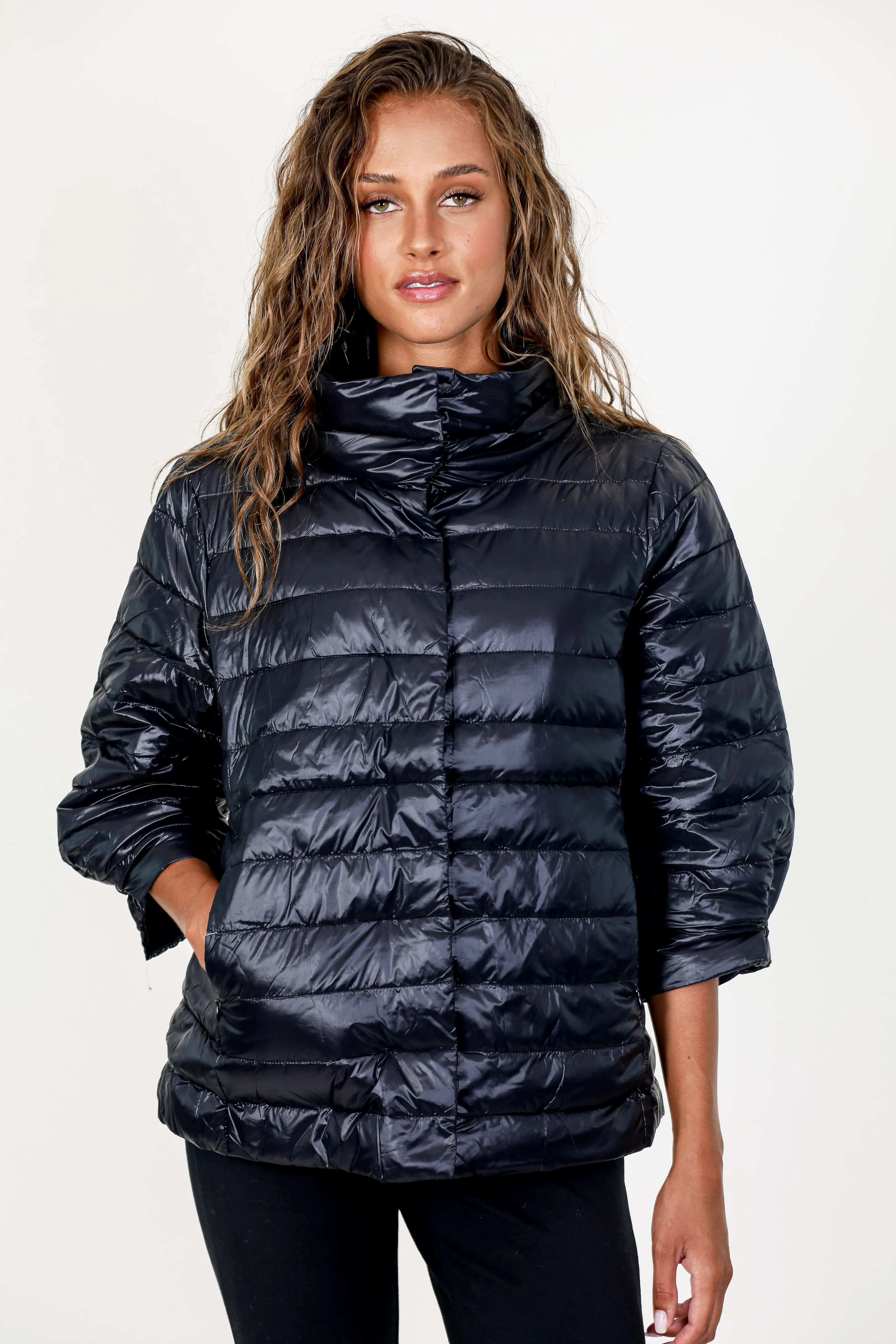 Crop Sleeve Puffer Jacket