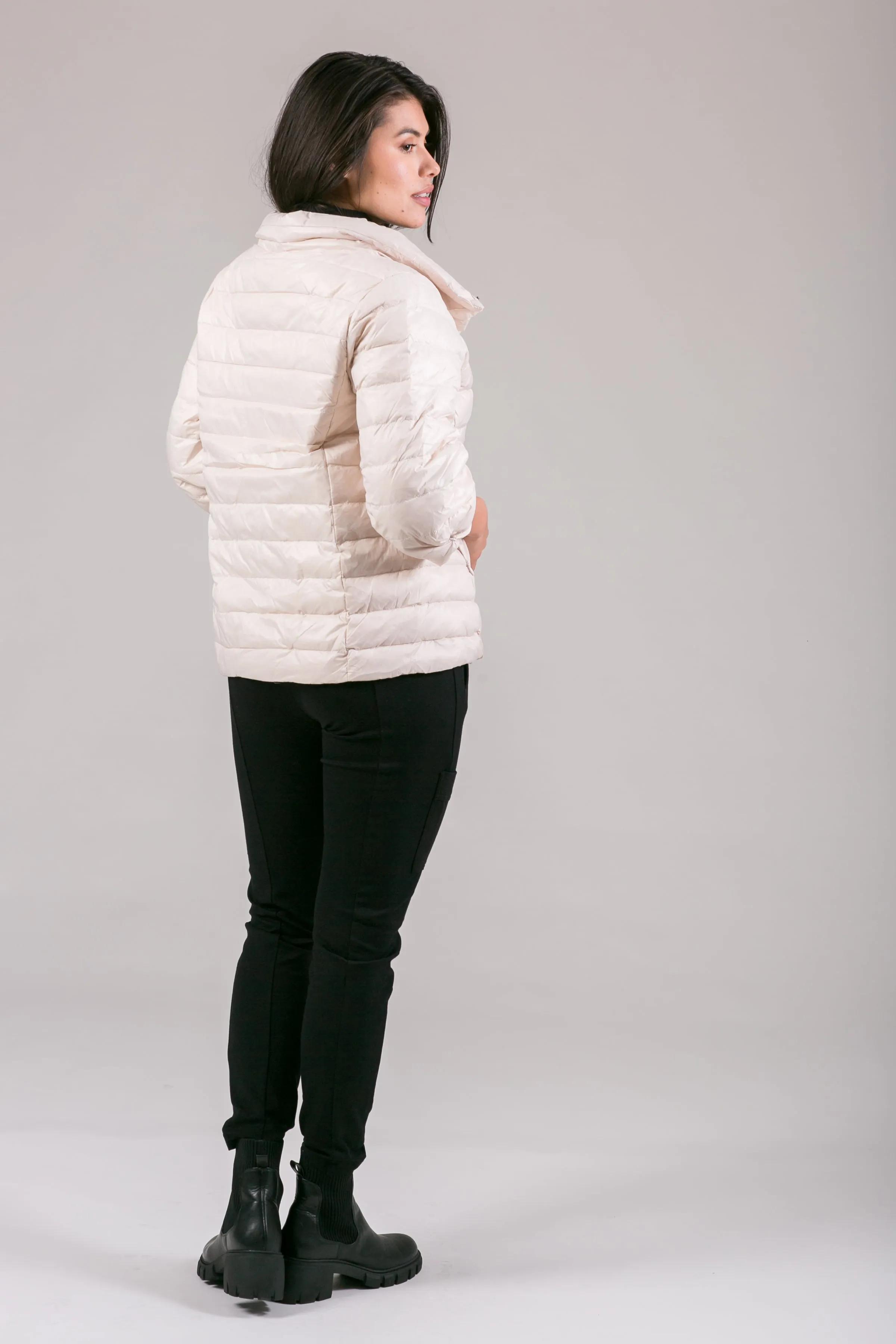 Crop Sleeve Puffer Jacket