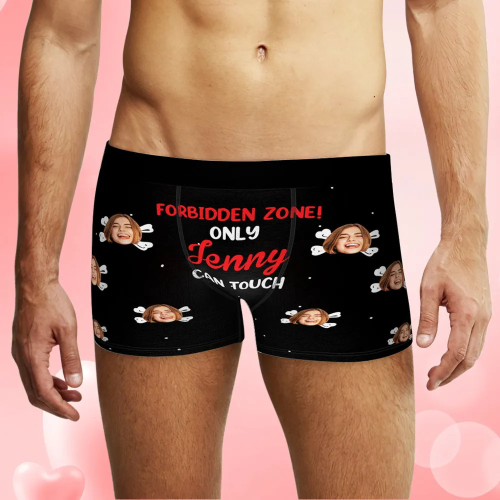 Custom Face Underwear Personalised Name Boxer Briefs and Panties Valentine's Day Gifts for Couple