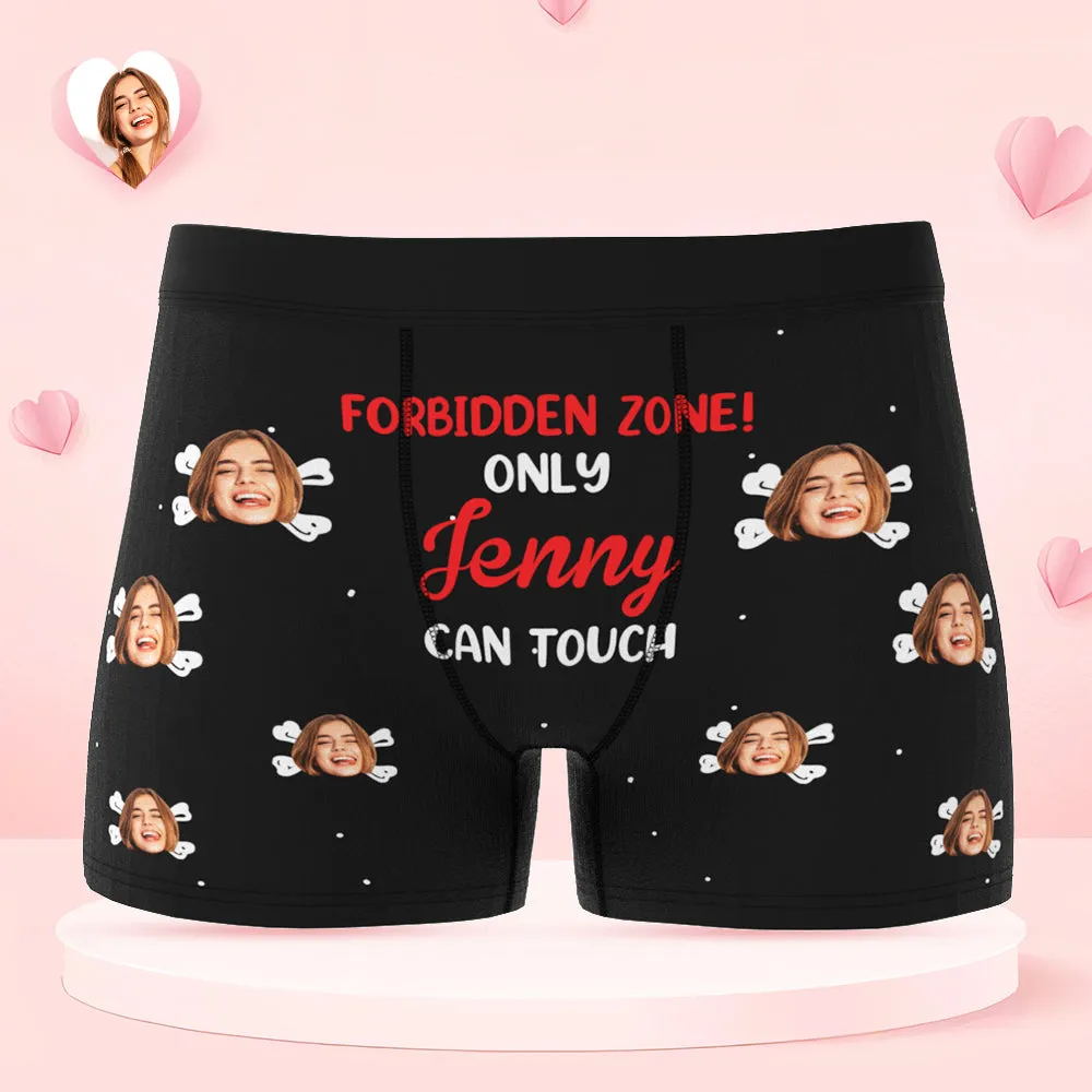 Custom Face Underwear Personalised Name Boxer Briefs and Panties Valentine's Day Gifts for Couple