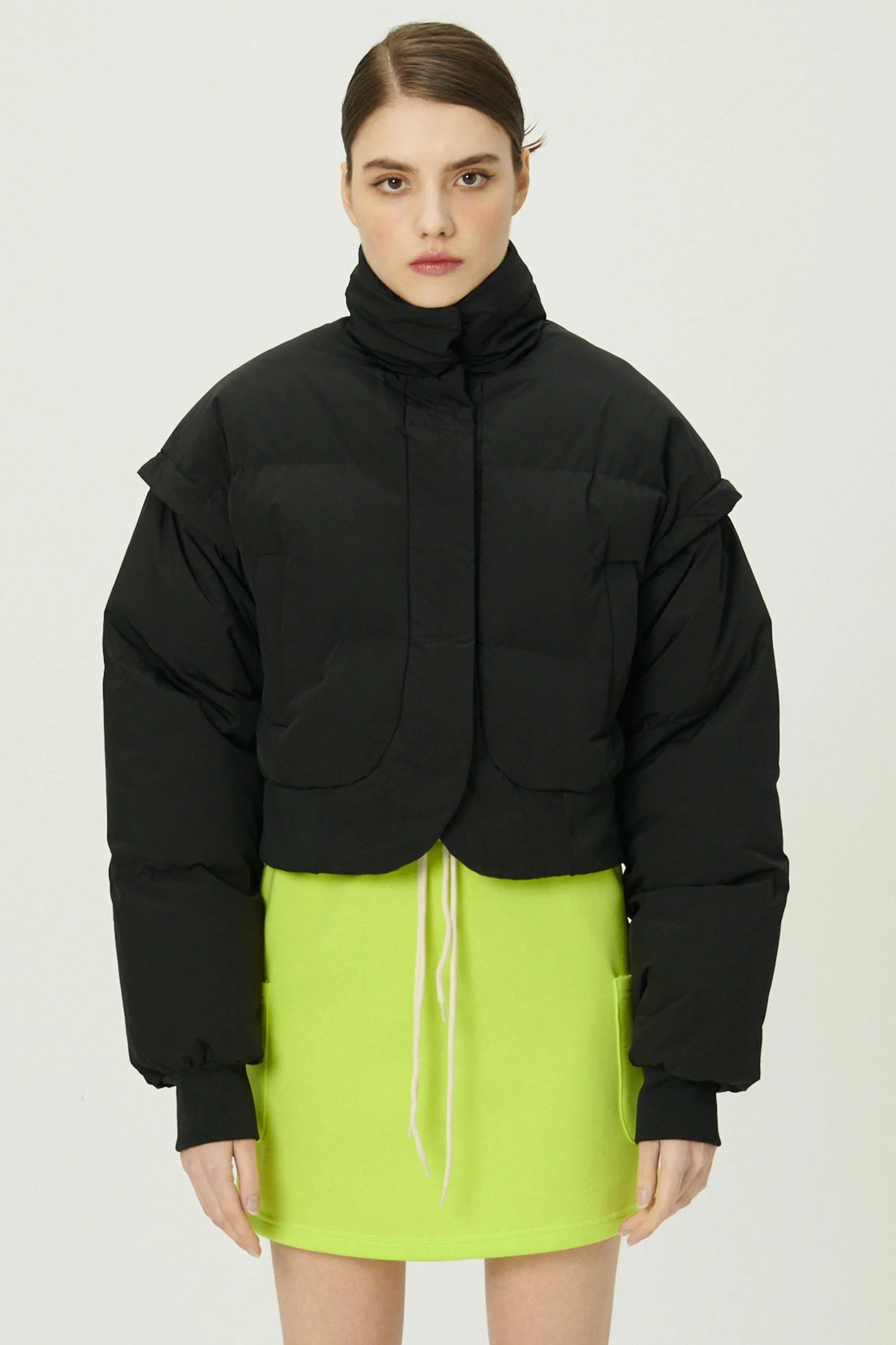 Cynlee Two-way Puffer Crop Jacket