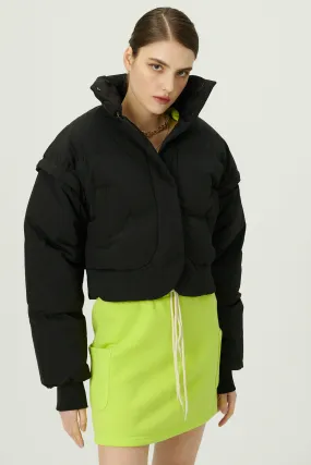 Cynlee Two-way Puffer Crop Jacket