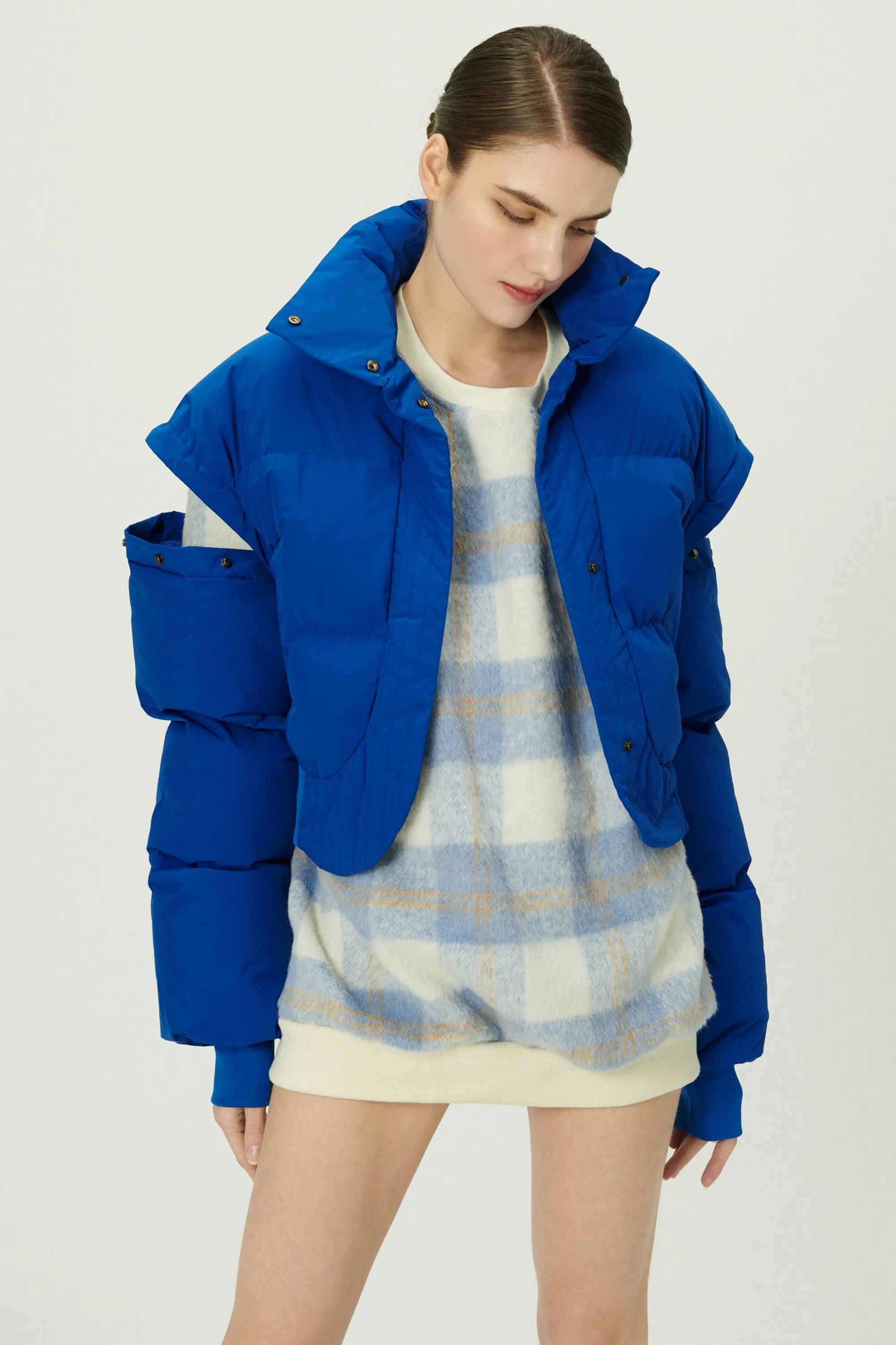 Cynlee Two-way Puffer Crop Jacket