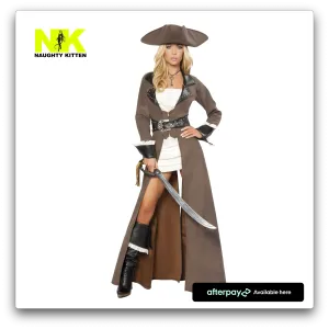 Deluxe 4pc Pirate Captain Costume