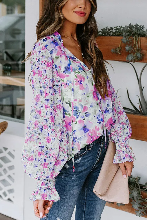 Desert Days Sheer Floral Print Top