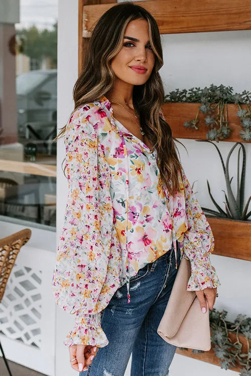 Desert Days Sheer Floral Print Top