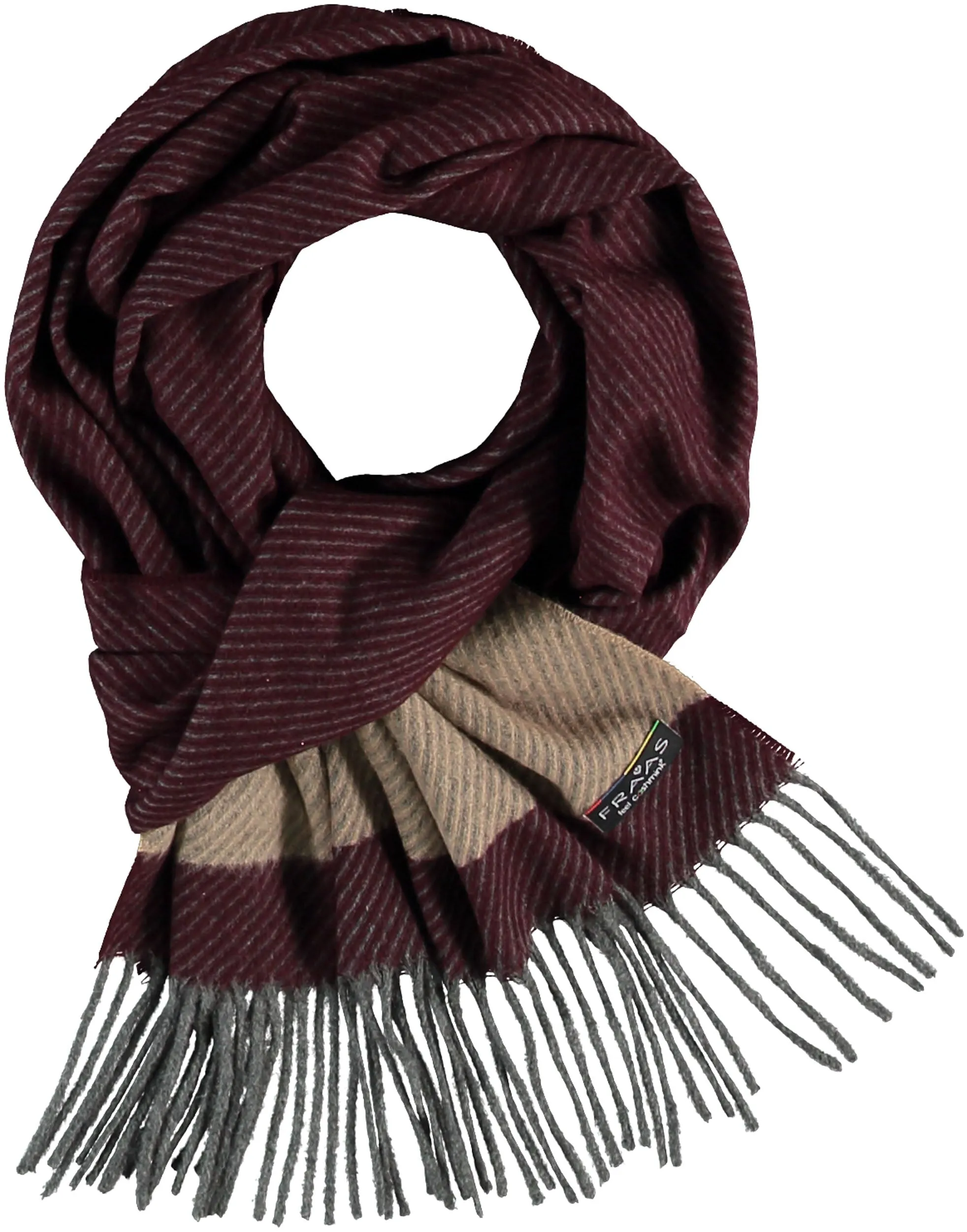 Diagonal Texture Cashmink Stripe Scarf