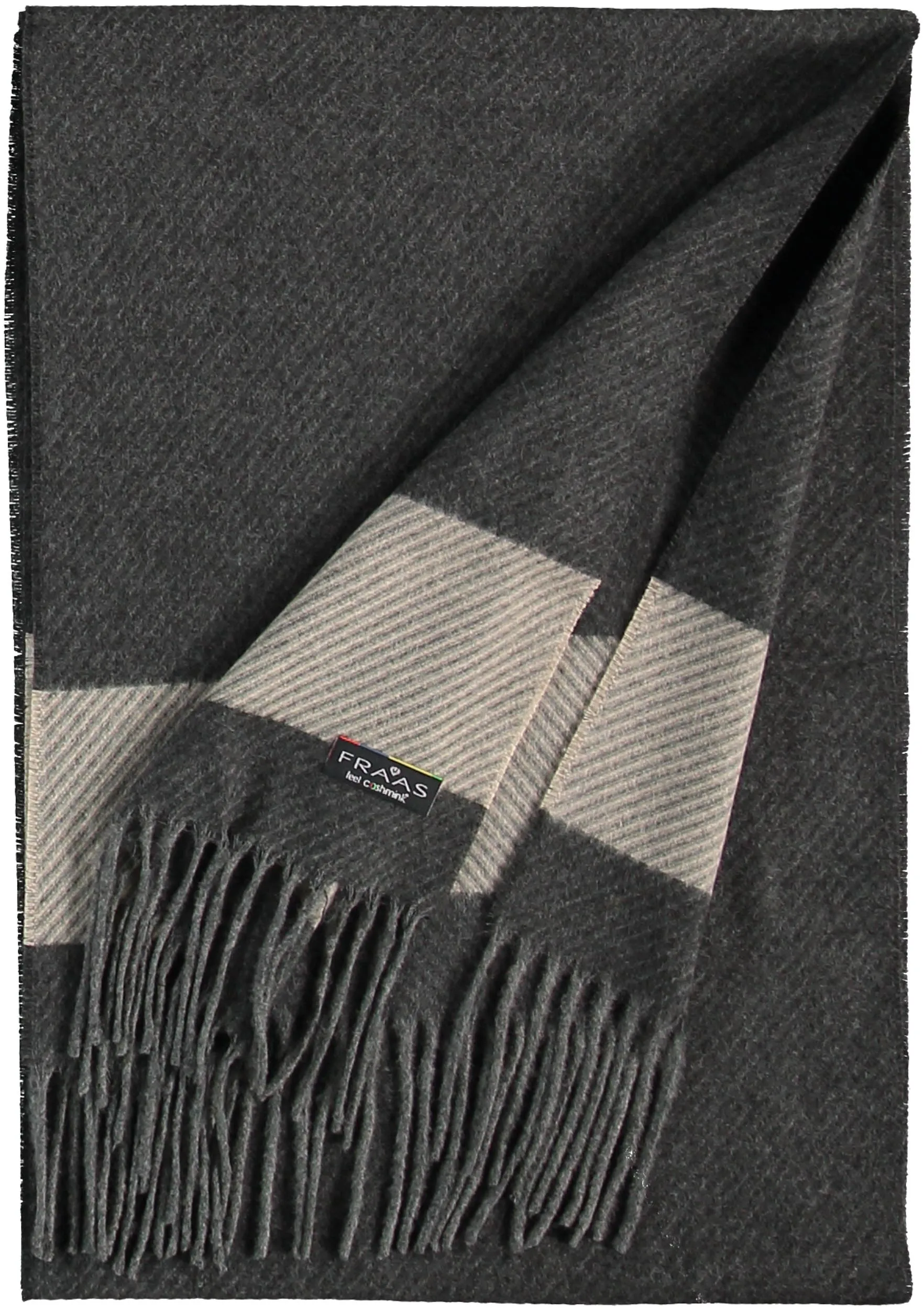 Diagonal Texture Cashmink Stripe Scarf