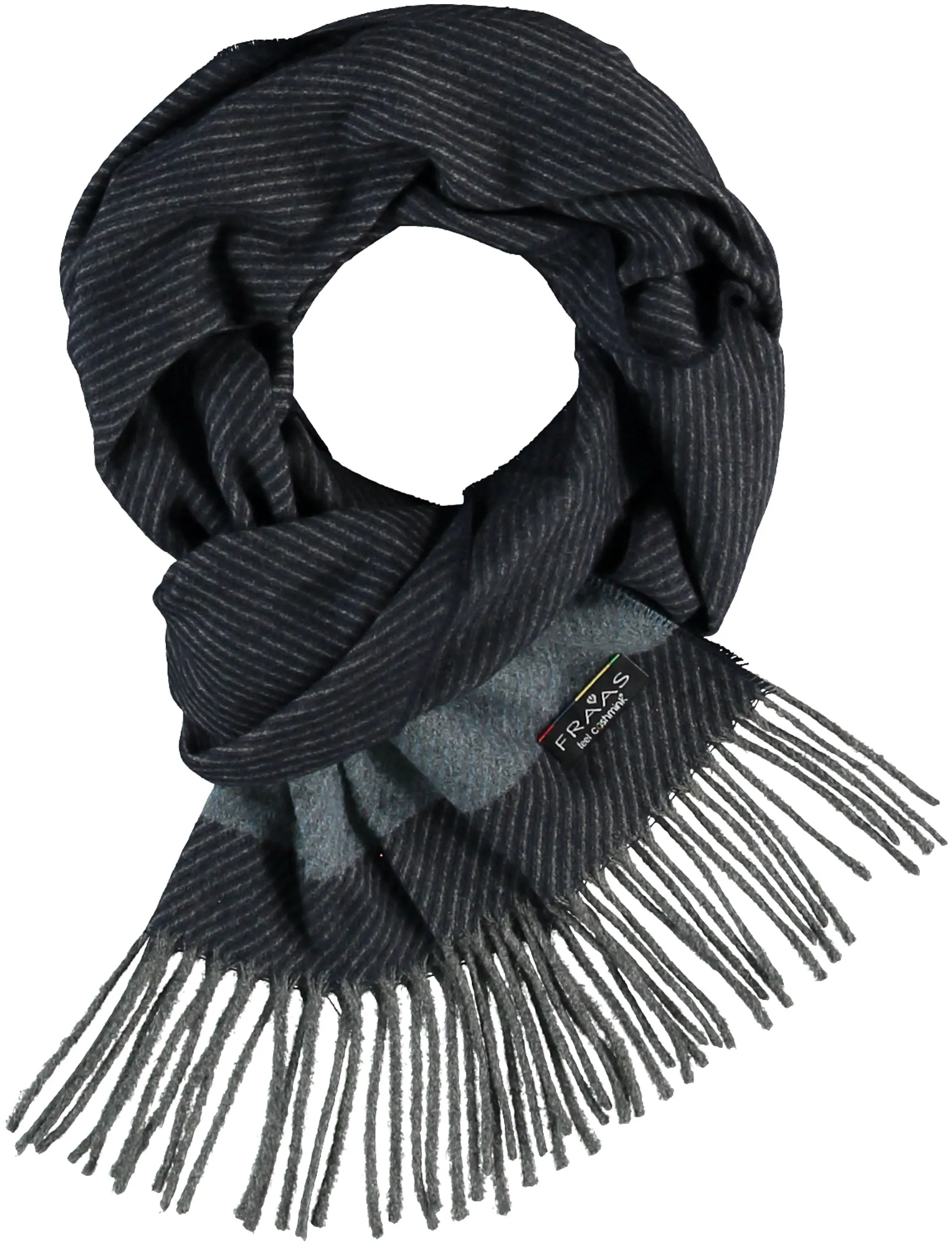 Diagonal Texture Cashmink Stripe Scarf