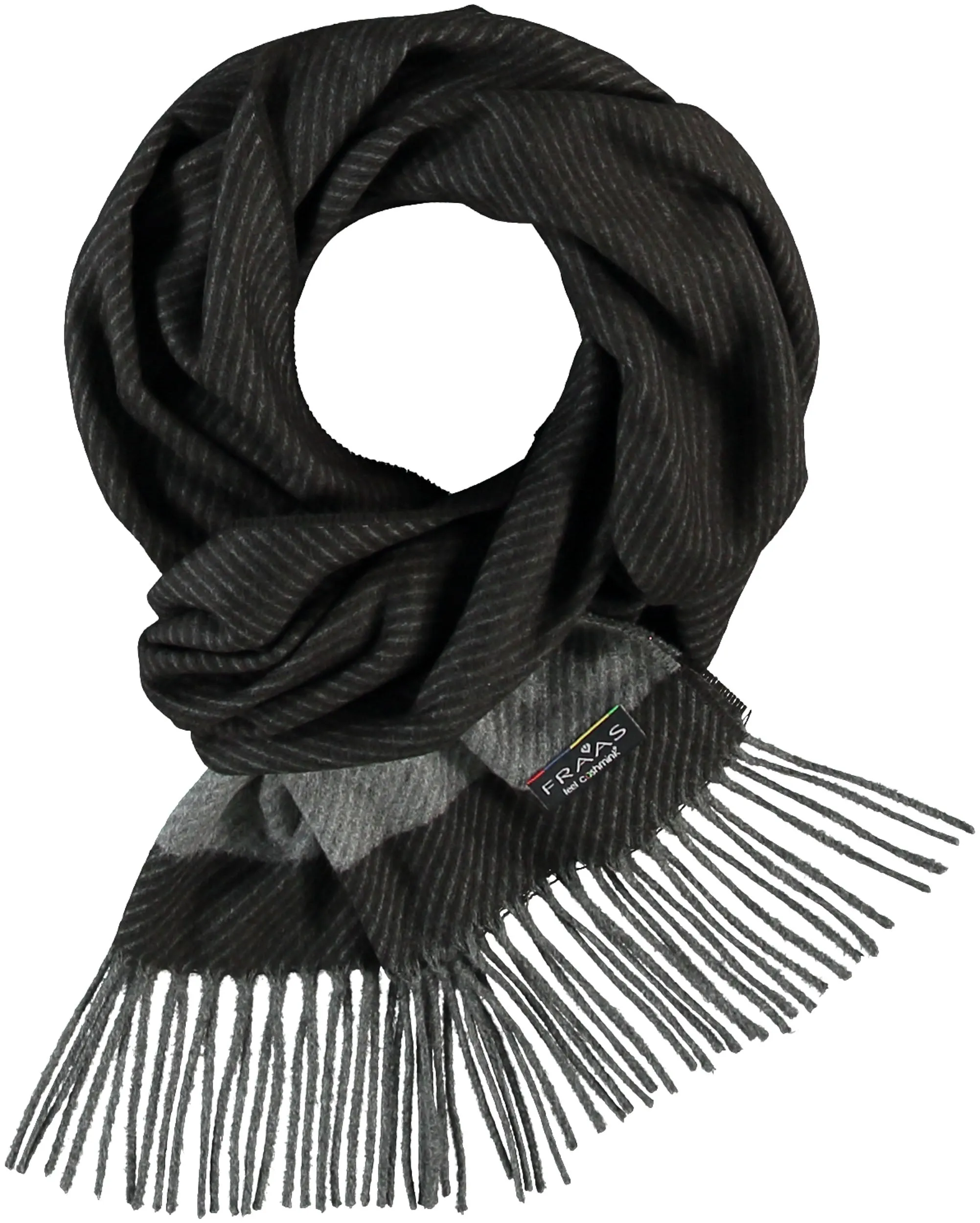 Diagonal Texture Cashmink Stripe Scarf