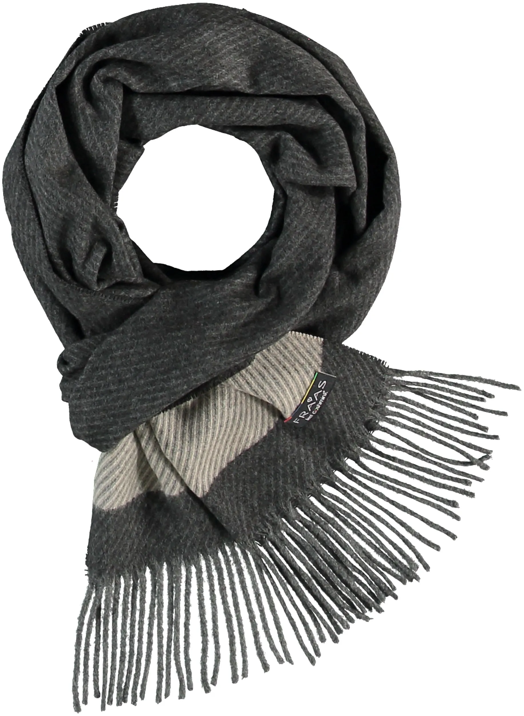 Diagonal Texture Cashmink Stripe Scarf