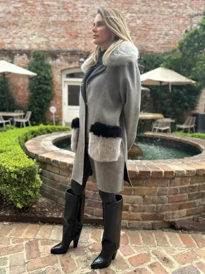 Diana Rosh Wool & Fox Coat