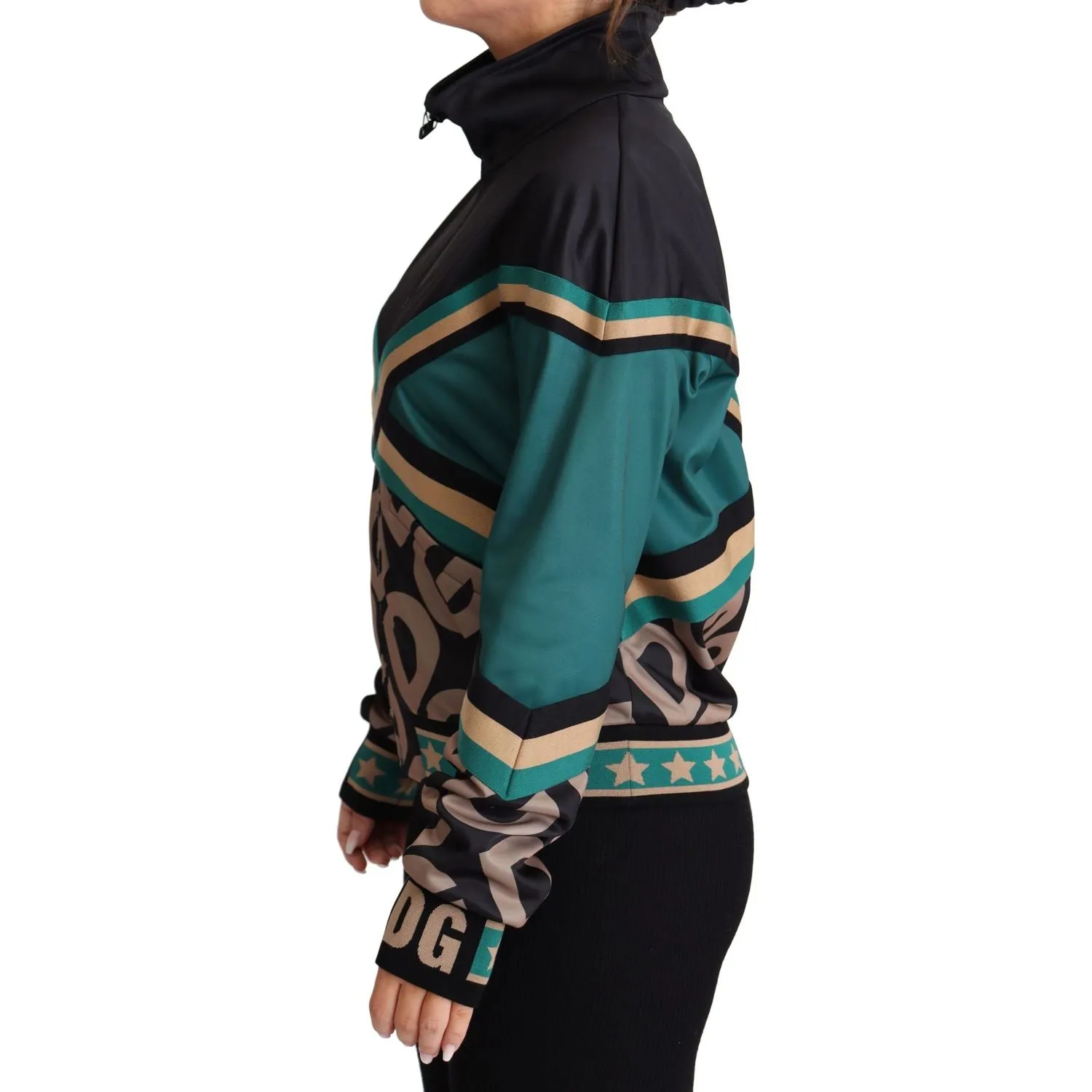 Dolce & Gabbana Chic Multicolor Track Jacket with Logo Mania