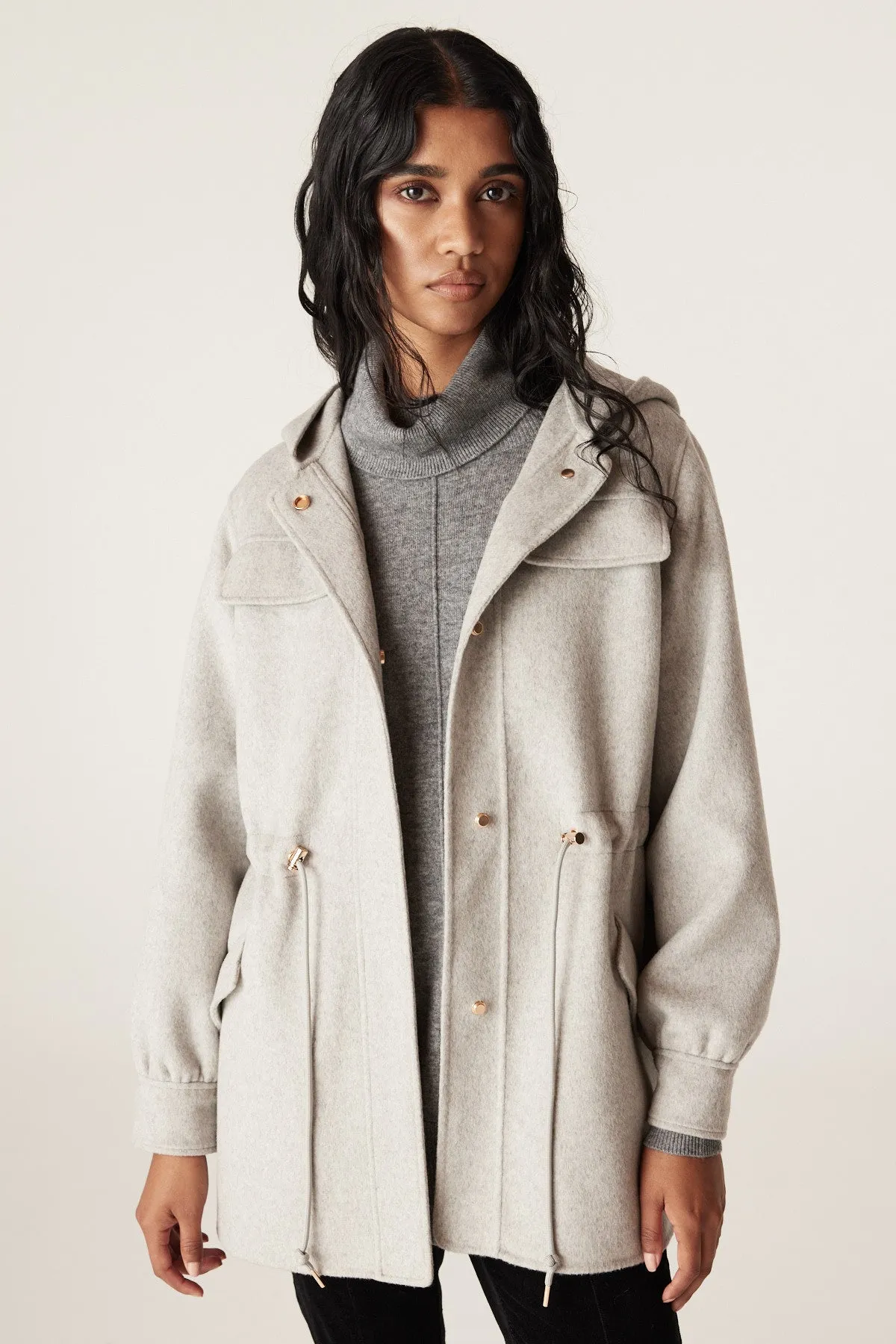 Edwards Coat - Grey Marle