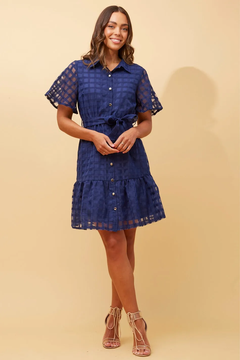 EVERLY GINGHAM SHIRT DRESS