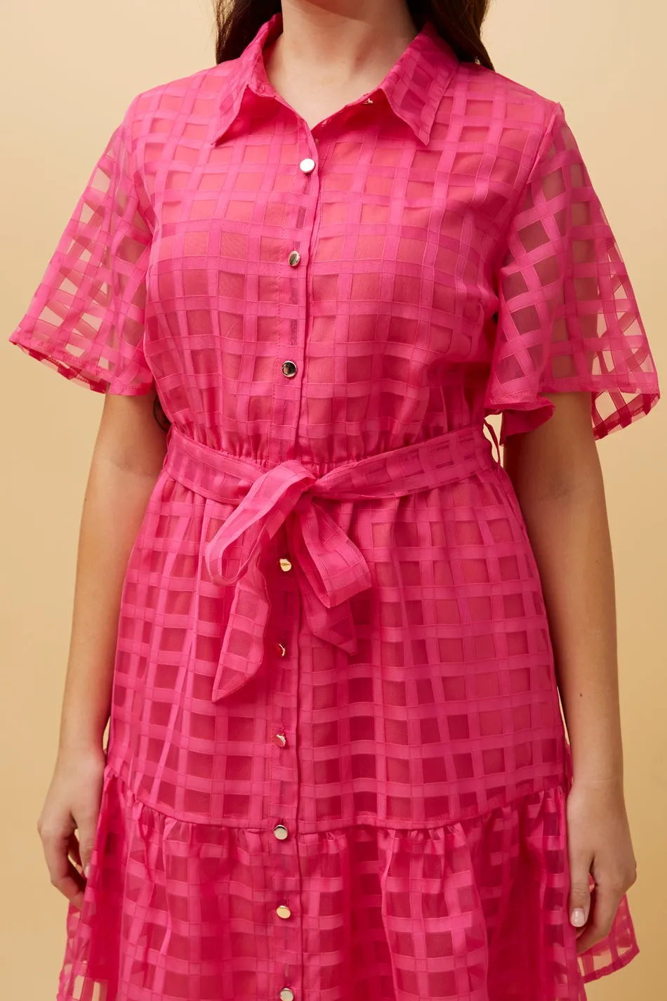 EVERLY GINGHAM SHIRT DRESS