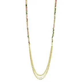 Fabric Chain Long Necklace