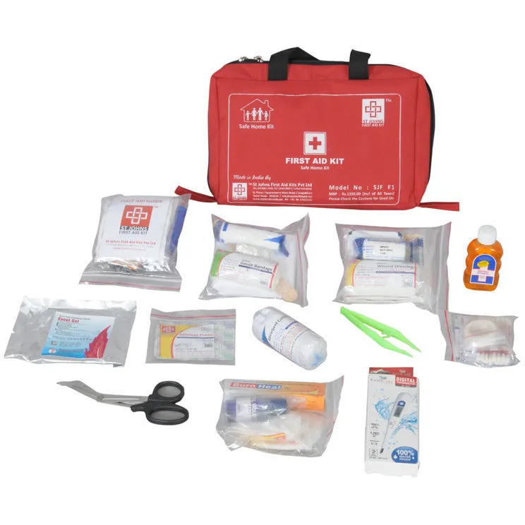 Family First Aid Kit Small - Nylon 6 Pocket Bag -79 Components - SJF F1 - St Johns First Aid Kit