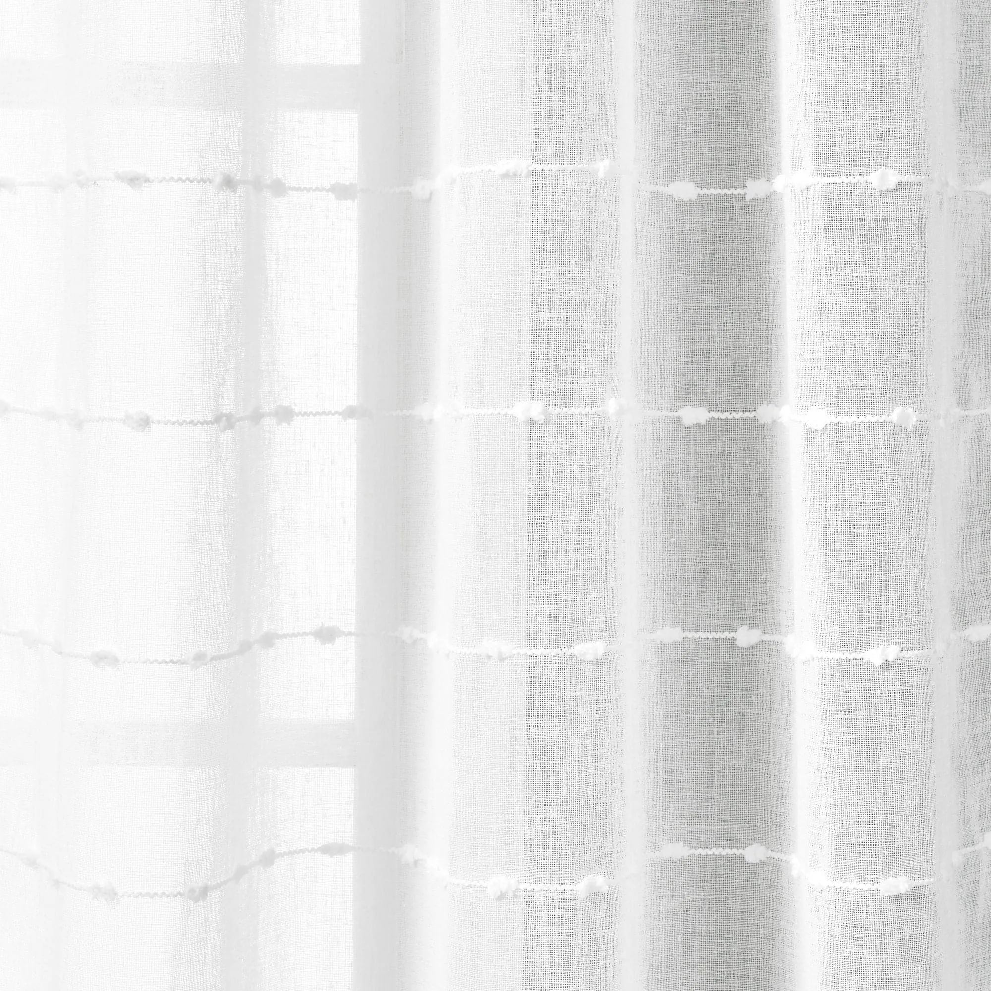 Farmhouse Textured Grommet Sheer Indoor/Outdoor Window Curtain