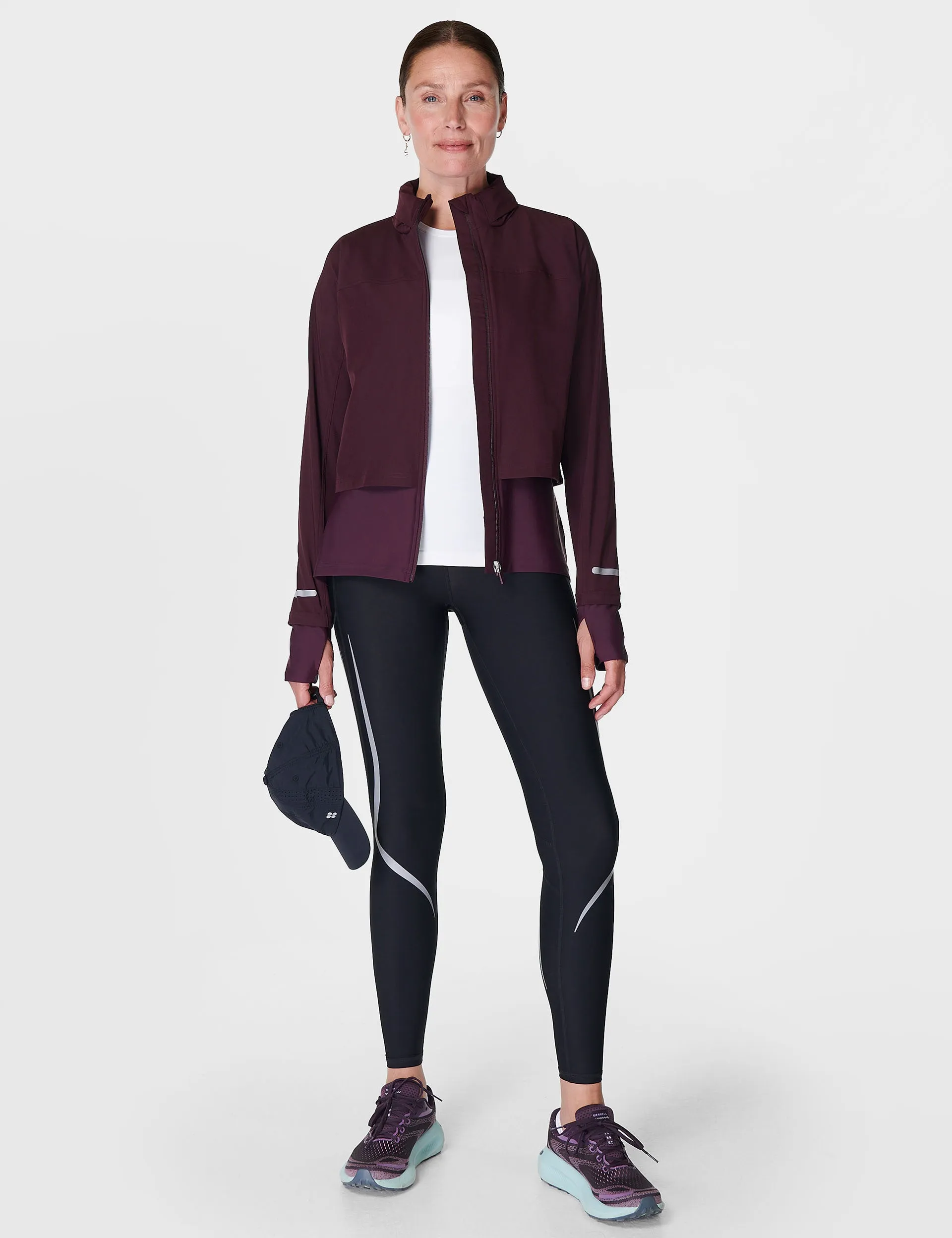 Fast Track Running Jacket - Midnight Cherry Purple