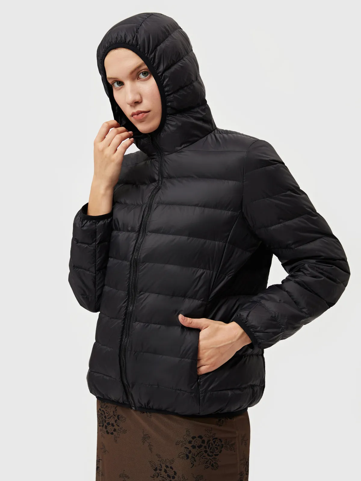 Featherweight Packable Down Puffer Hooded Jacket