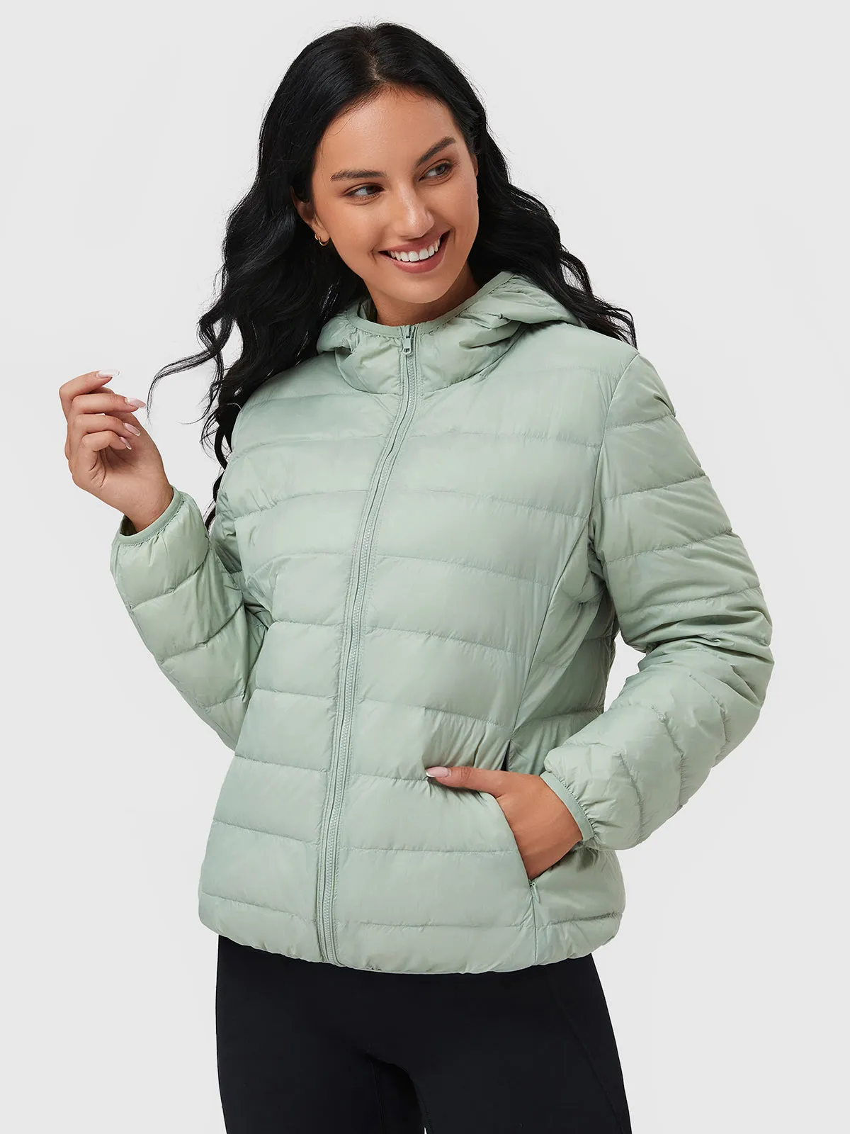 Featherweight Packable Down Puffer Hooded Jacket