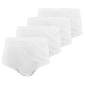 FLOSO Mens 100% Cotton Interlock Y-Front Underwear (Pack Of 4)