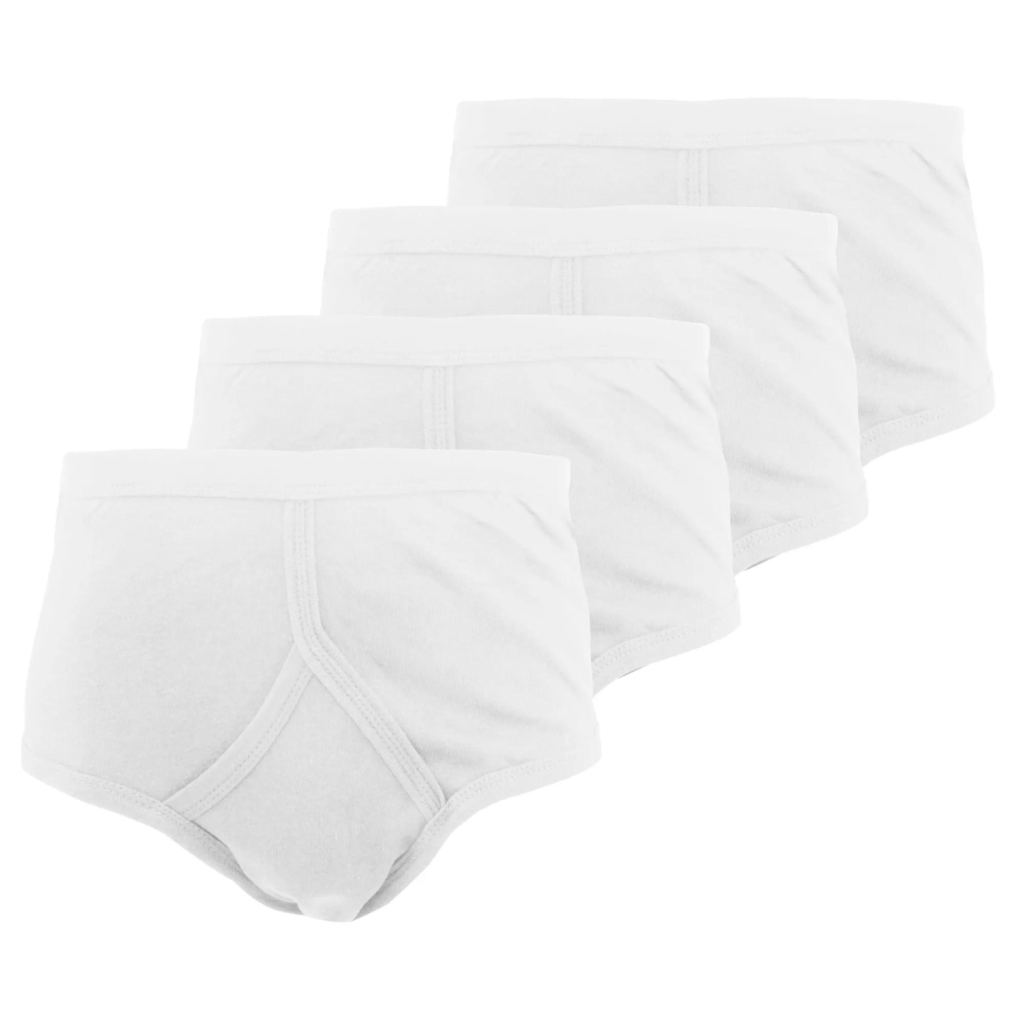 FLOSO Mens 100% Cotton Interlock Y-Front Underwear (Pack Of 4)