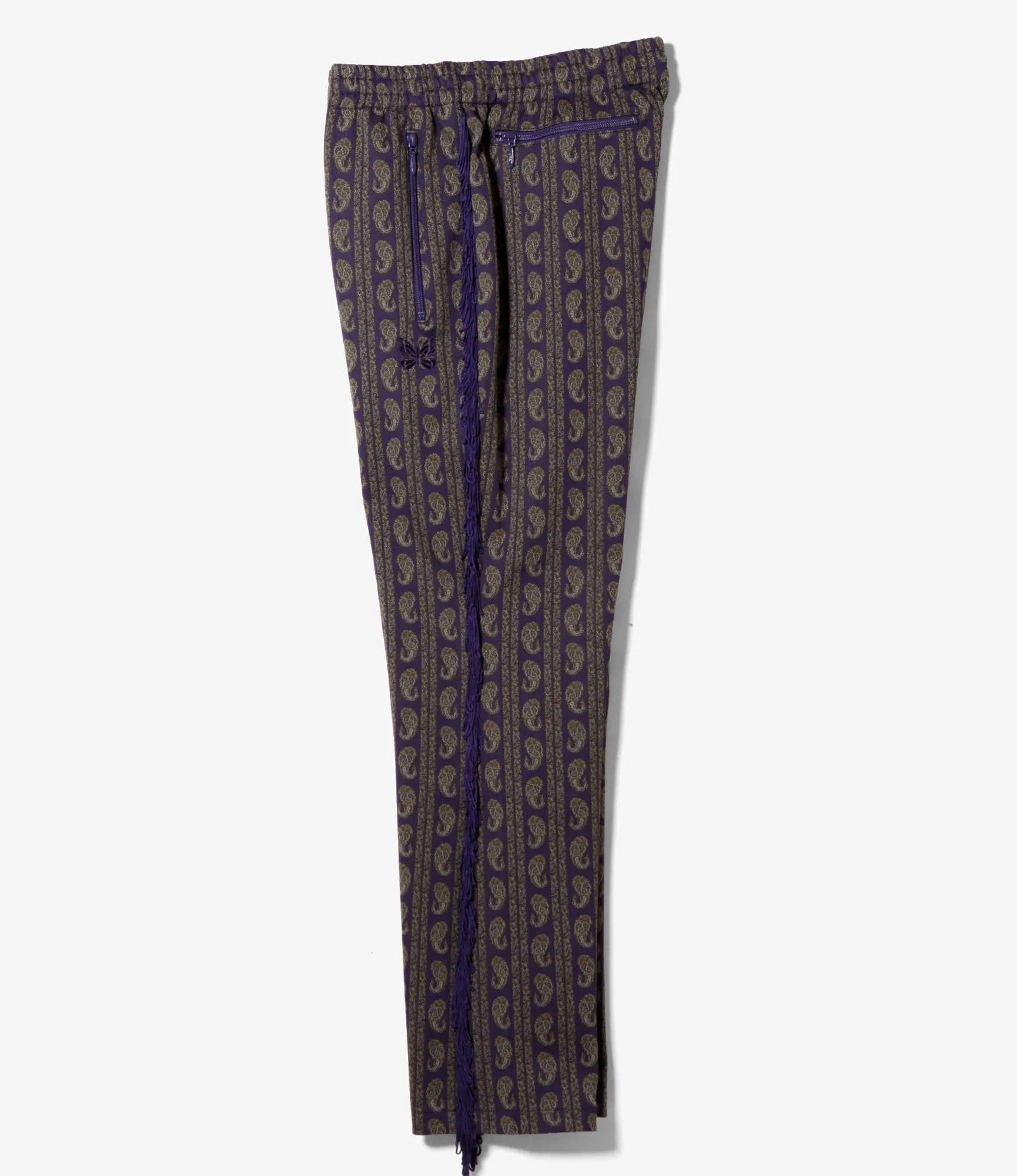 Fringe Boot-Cut Track Pant - Poly Jq. – Purple