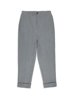 Gessato Suiting Track Pant- Quiet Shade