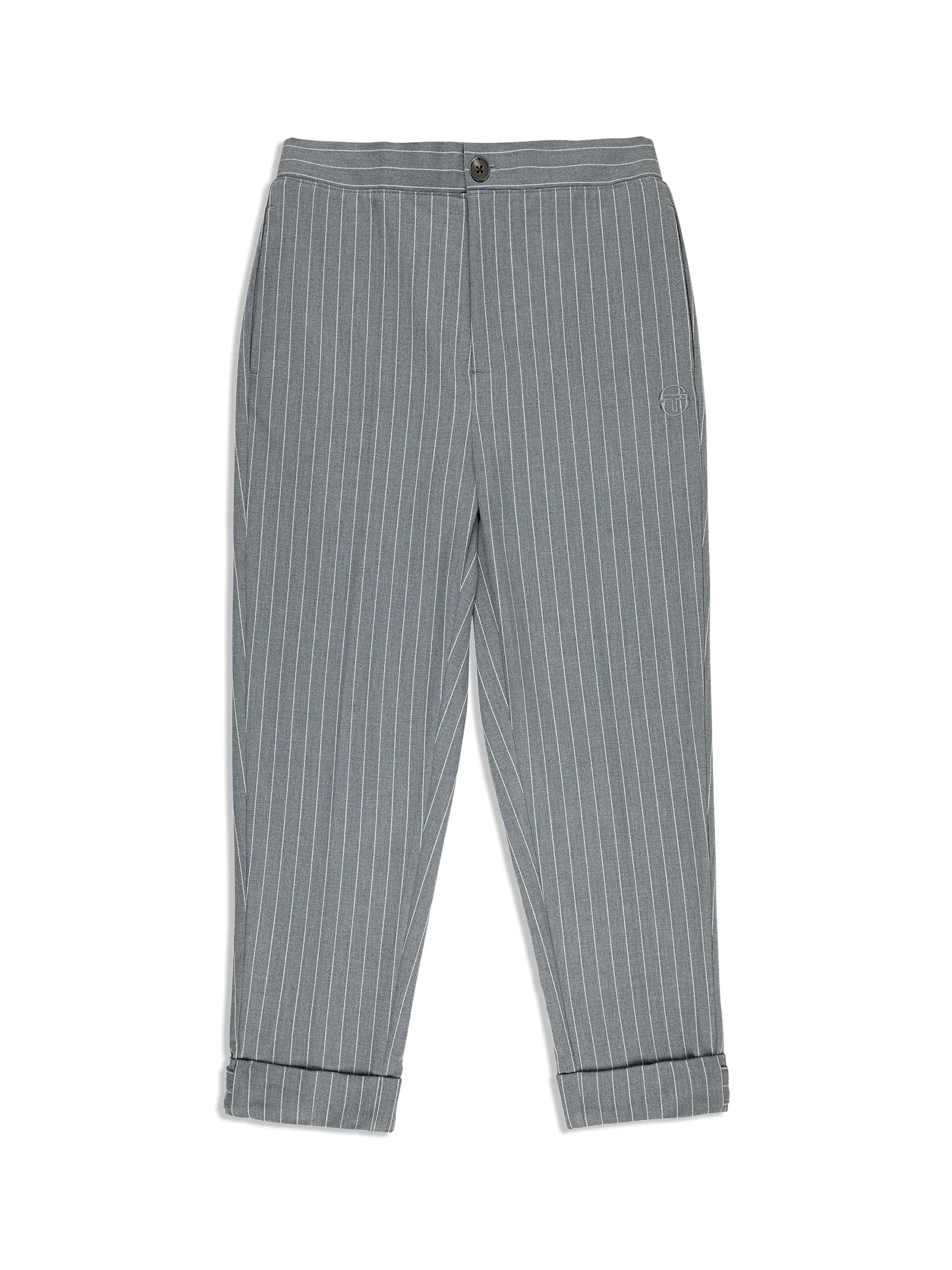 Gessato Suiting Track Pant- Quiet Shade