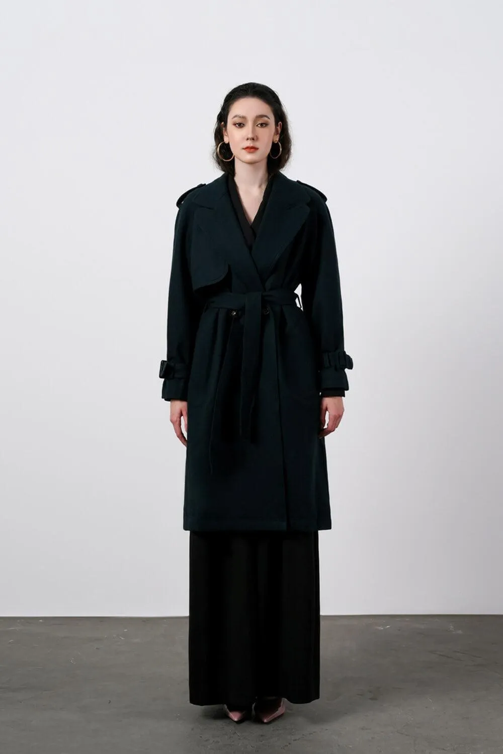 Gracie Straight Storm Flap Cotton Above The Knee Trench Coat