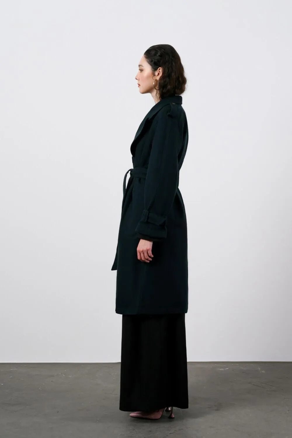 Gracie Straight Storm Flap Cotton Above The Knee Trench Coat