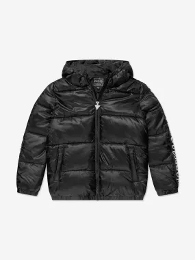 Guess Boys Logo Puffer Jacket in Black