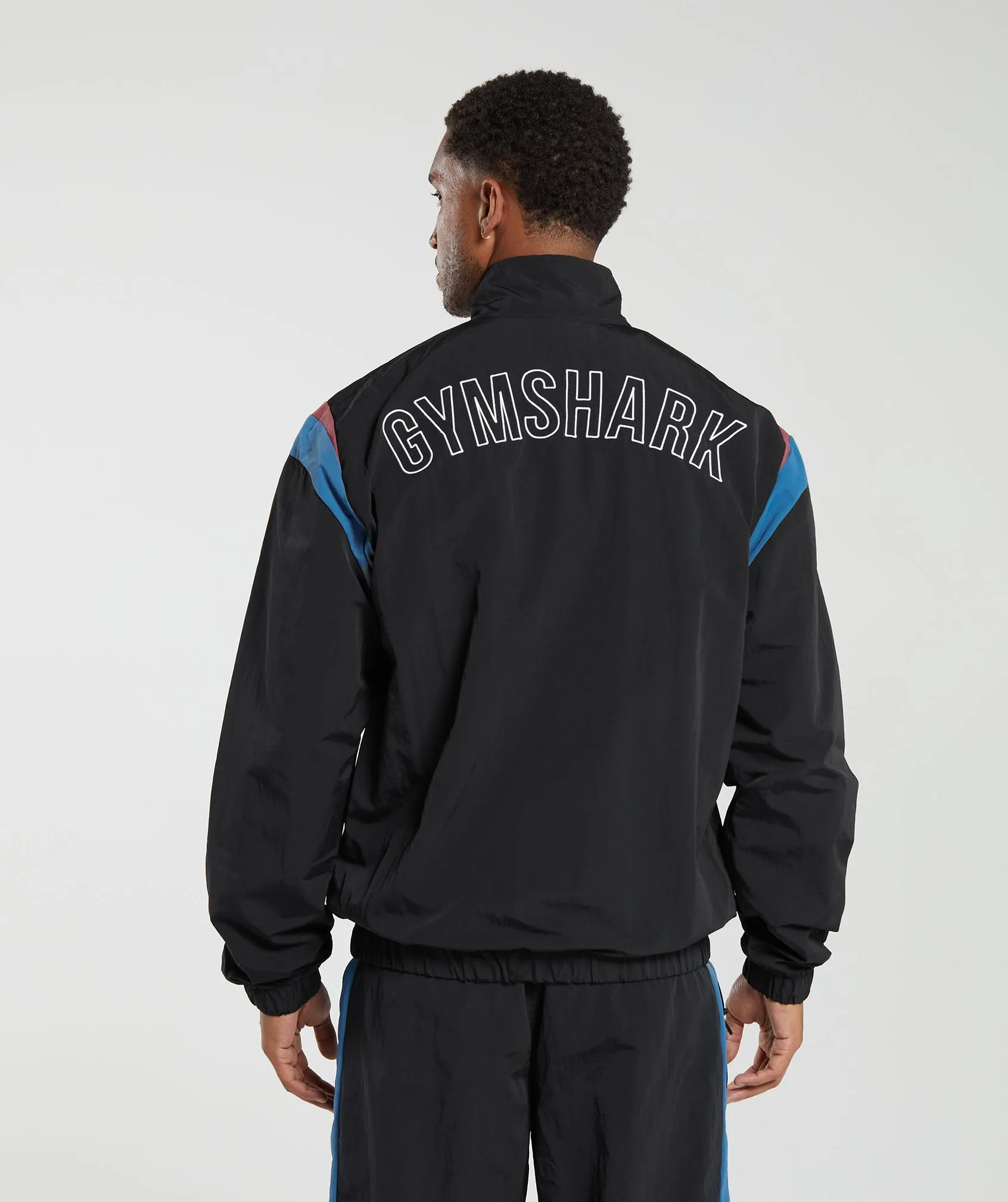 Gymshark Retro Track Jacket - Black/Blue/Purple/Soft Berry