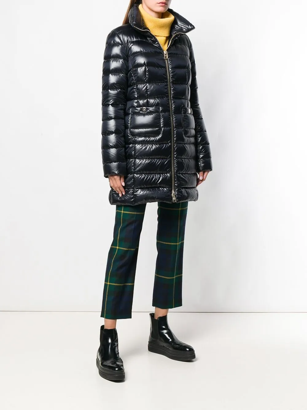 HERNO Elegant Mid-Length Puffer Jacket