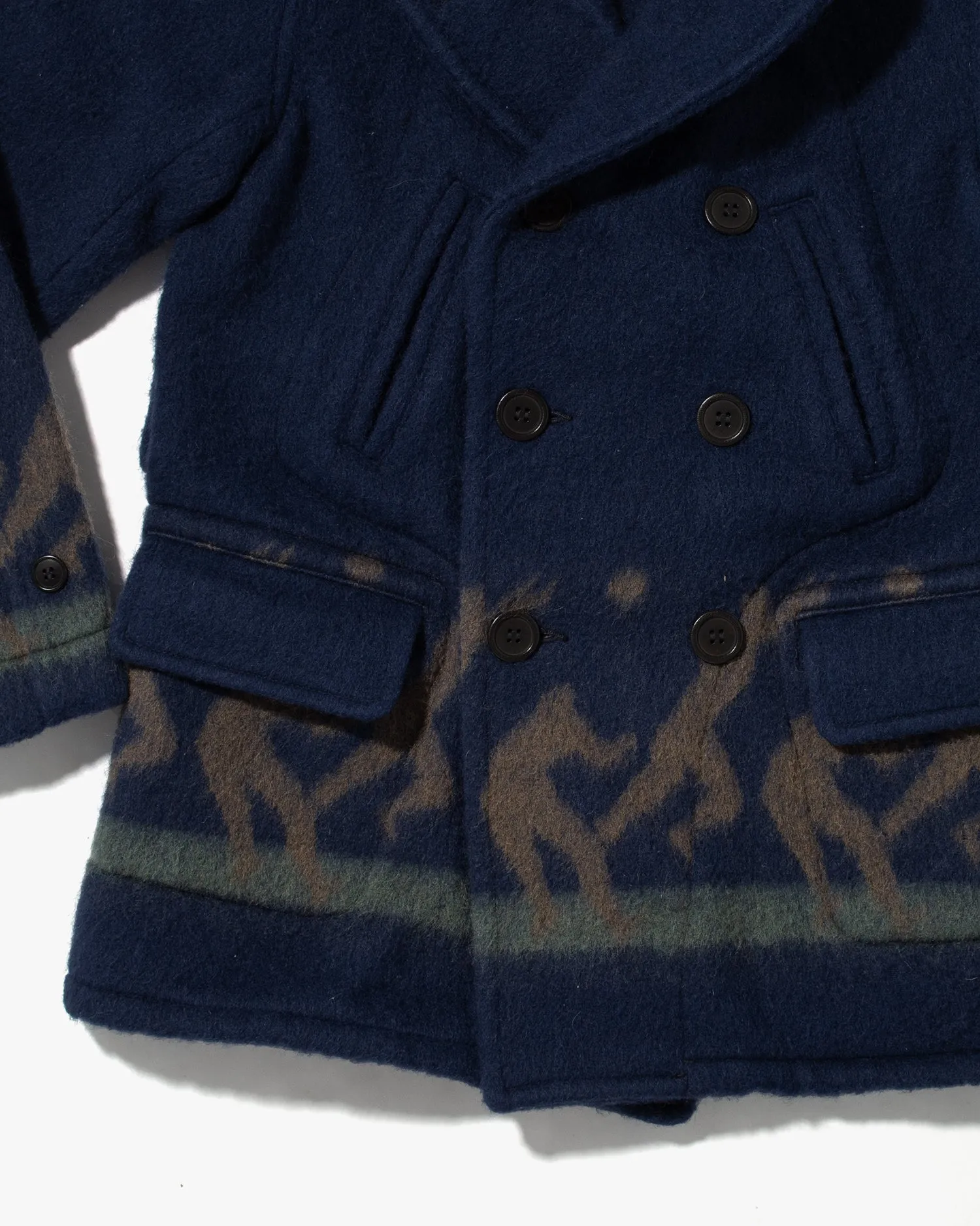 Japanese Repro Jacket, Heller's Cafe, Wool Jacket, Blue with Dancing People - S