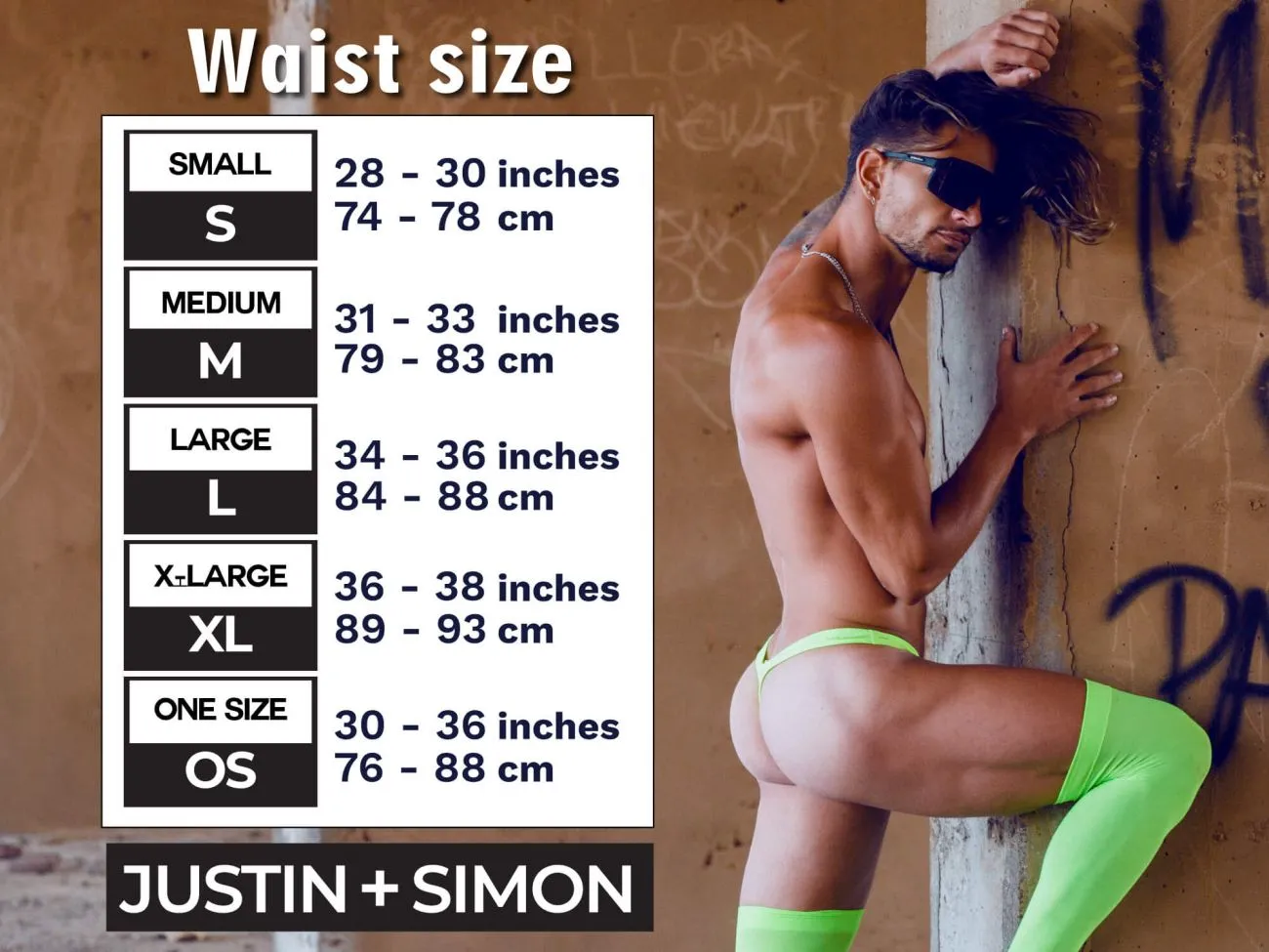 JUSTIN SIMON XSJ22 Cheek Briefs Color Neon Green