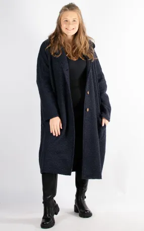 Kerry Boucle Coat | Navy