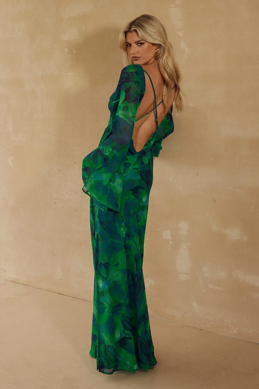 KIMBER MAXI DRESS - CALISTA GREEN