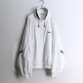 “LACOSTE” white nylon track jacket