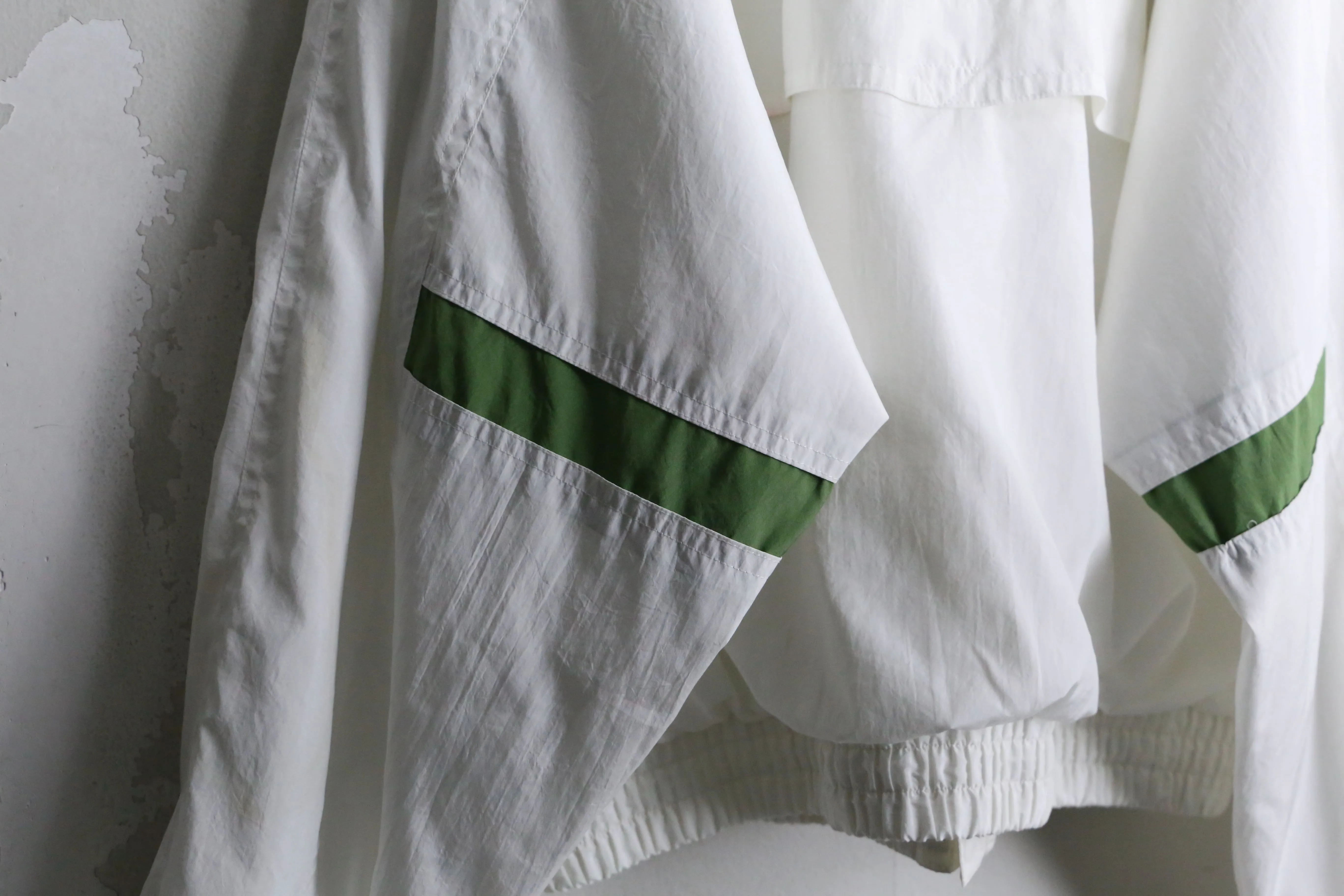 “LACOSTE” white nylon track jacket