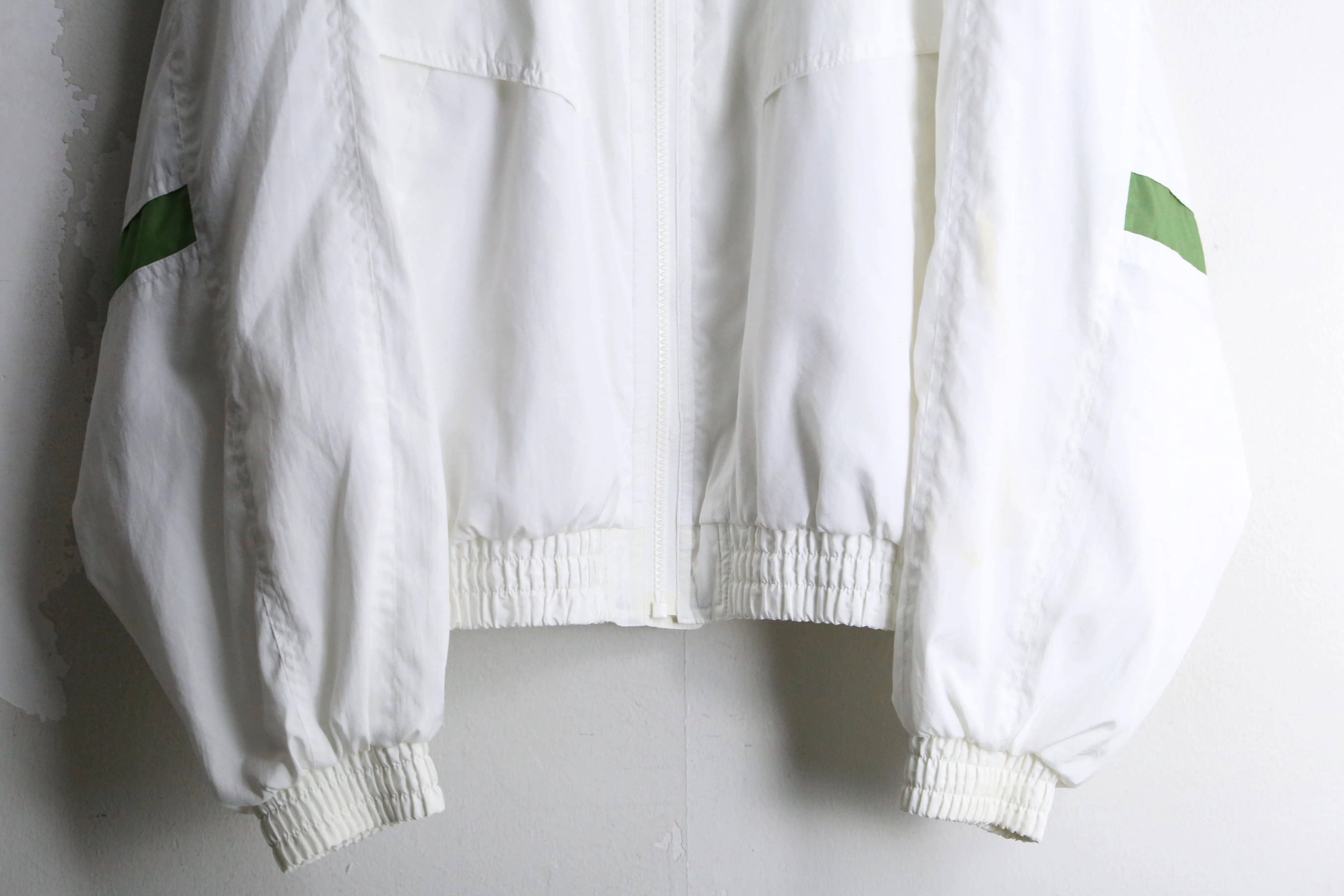 “LACOSTE” white nylon track jacket