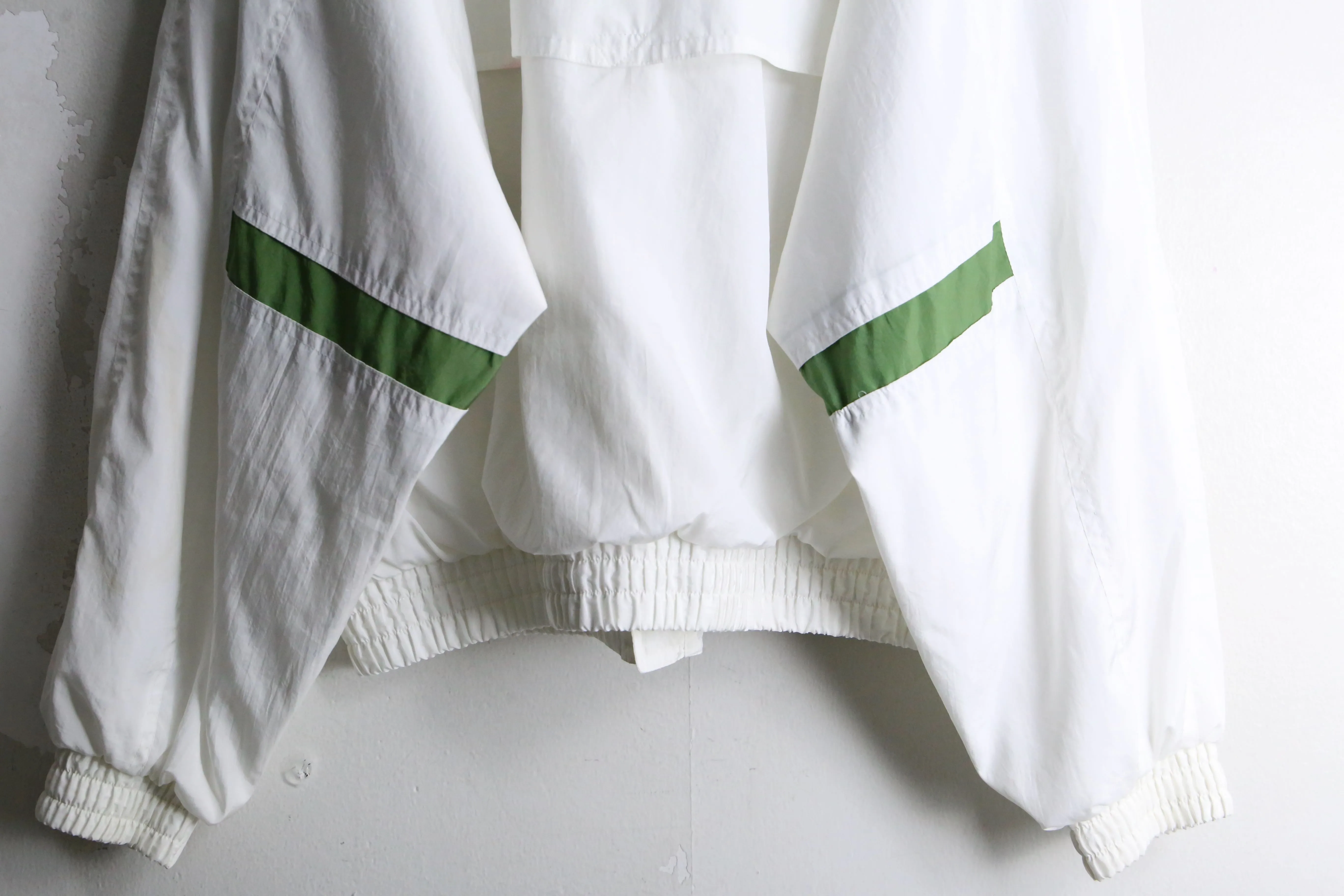 “LACOSTE” white nylon track jacket