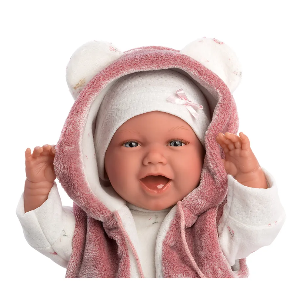 Llorens - Baby Doll with Hooded Coat, Clothing & Accessories Mimi 40cm (Mechanism Optional)